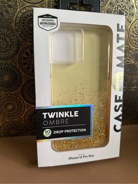 case-mate Twinkle Ombré Gold Glitter iPhone 12 Pro Max Case